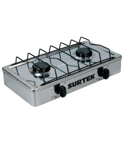 Estufa de gas 2 quemadores de acero inoxidable Surtek EGAF2