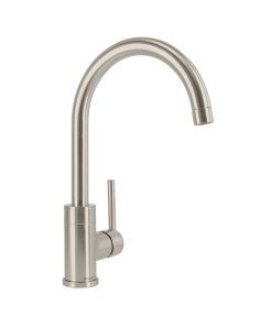 Monomando Satín Cuello Alto para Fregadero, Diseño Moderno y Duradero, Marca Foset Element, Clave 49921