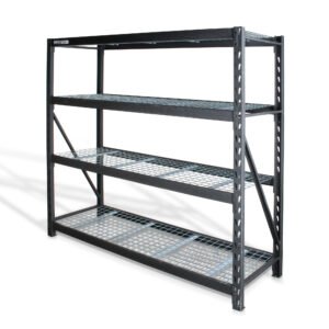 Estante para almacenaje metálico  industrial (77”x24”) 4 repisas (2,500 kgs) MIKELS EMI-7724