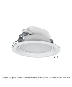 Luminario LED Volteck Empotrado 12W Redondo Luz Cálida - Ambiente Acogedor para Espacios que Requieren Calidez (Clave 48096)