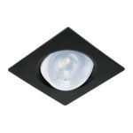 Luminario LED empotrable 5W 6500K, cuadrado, negro, VOLTECK