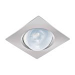 Luminario LED empotrable 5W 6500K, cuadrado, cromo, VOLTECK