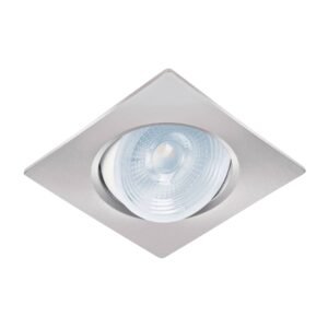 Luminario LED empotrable 5W 6500K, cuadrado, cromo, VOLTECK