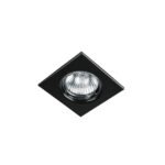 Luminario cuadrado negro spot fijo, lámpara no incluida