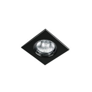 Luminario cuadrado negro spot fijo, lámpara no incluida