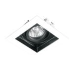 Luminario empotrable con 1 spot dirigible, blanco, VOLTECK