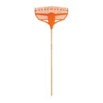 Rastrillo para hojas TruTough 23" head poly 48" wood handle - Tecnología de barrido amplio para mantenimiento paisajístico que facilita recolección eficiente maximizando cada movimiento (Clave 35193)