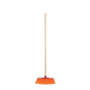 Escoba estándar extrasuave cerdas de PET, bastón de madera