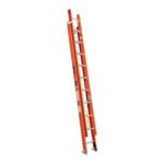 Escalera de extensión, tipo II, 20 peldaños, fibra de vidrio