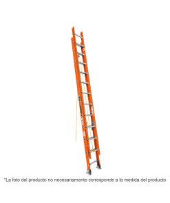Escalera de Extensión Truper Tipo II 28 Peldaños Fibra de Vidrio - Tecnología de Seguridad Avanzada para Trabajos Eléctricos de Gran Altura que Elimina Riesgos de Electrocución en Instalaciones Profesionales (Clave 100229)