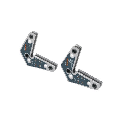 2 Escuadras magnéticas esquineras de 3' con capacidad de 11 kg, herramienta esencial para proyectos de soldadura, TRUPER, clave 103031.