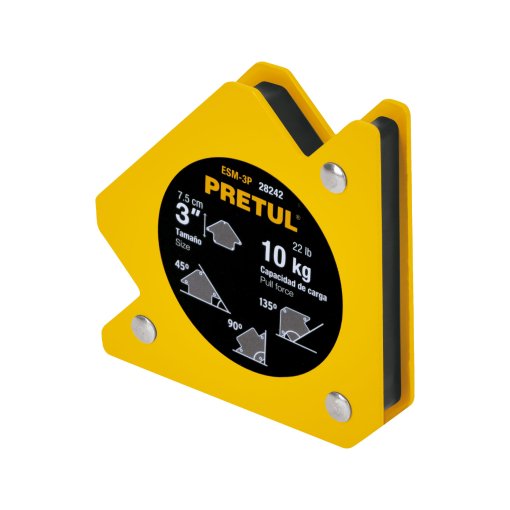 Escuadra Magnética 3' para Soldar, Capacidad de 10 kg, Precisión en Cortes de Soldadura, Pretul Clave 28242