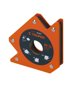 Escuadra Truper Profesional Magnética 4" - Tecnología de Sujeción Avanzada para Soldadura con Capacidad de 22 kg que Optimiza la Precisión en Ángulos Rectos (Clave 15407)