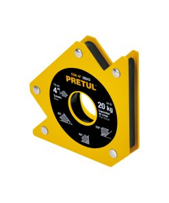 Escuadra Magnética 4' para Soldar, Capacidad de 20 kg, Ideal para Soldadura Pesada, Pretul Clave 28243