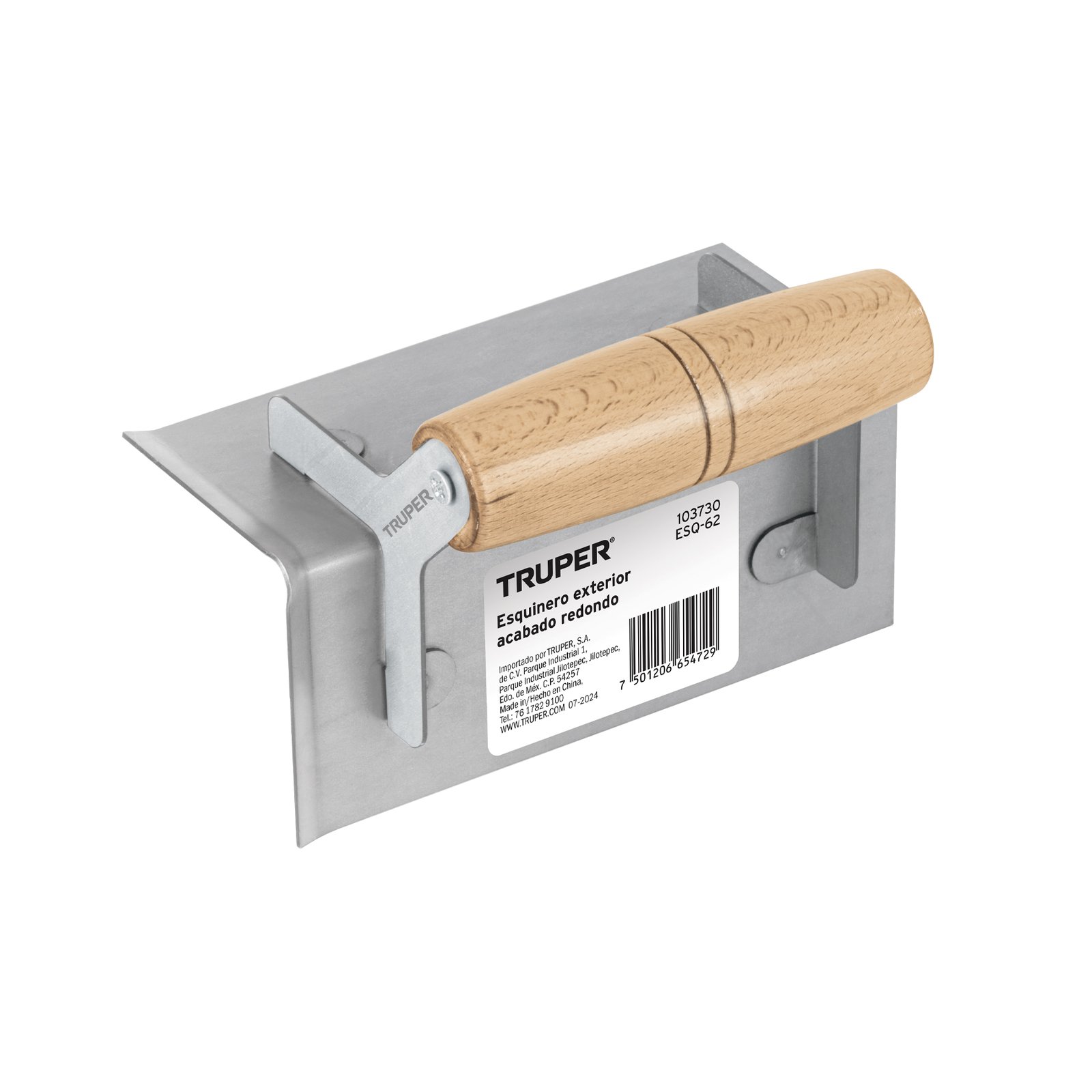 Esquinero Exterior Truper para Acabado Redondeado - Tecnología de Perfil Curvo para Interiores Modernos que Previene Golpes y Daños en Zonas de Alto Tránsito (Clave 103730)