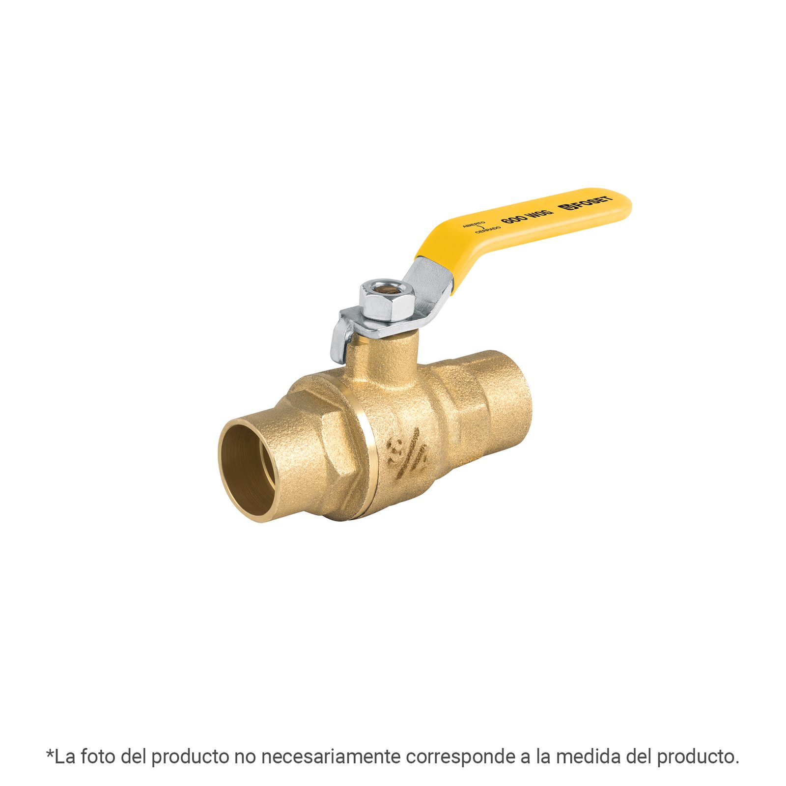 Válvula de Esfera para Gas, Soldable, 1/2', Alta Durabilidad para Instalaciones de Gas Eficientes, Marca Foset, Clave 45374