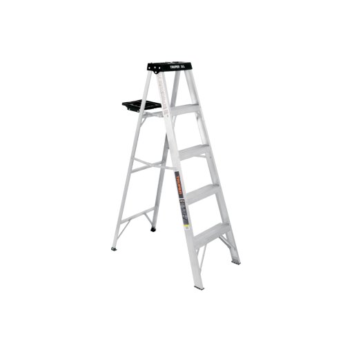 Escalera de Tijera Truper Tipo III 4 Escalones y Bandeja - Tecnología de Practicidad Mejorada para Actividades Domésticas que Mantiene los Implementos de Trabajo Organizados y Accesibles (Clave 16742)