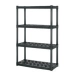 Estante plástico 4 repisas capacidad 70kg, 91x43x142, TRUPER