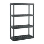 Estante plástico 4 repisas capacidad 35kg, 92x43x140, PRETUL