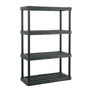 Estante plástico 4 repisas capacidad 35kg, 92x43x140, PRETUL