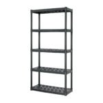 Estante plástico 5 repisas capacidad 70kg, 91x43x185, TRUPER