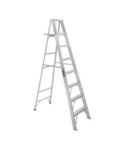Escalera de Tijera Truper 100% Aluminio Tipo II 7 Peldaños - Tecnología de Estabilidad Reforzada para Trabajos en Altura que Proporciona Seguridad y Confianza en Cada Ascenso (Clave 10460)