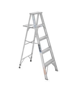 Escalera de Tijera Truper 100% Aluminio Tipo III 4 Peldaños - Tecnología de Ligereza Doméstica para Tareas Cotidianas que Facilita su Manipulación y Almacenamiento en Espacios Reducidos (Clave 10438)