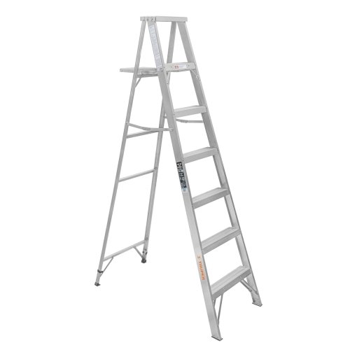 Escalera de Tijera Truper 100% Aluminio Tipo III 6 Peldaños - Tecnología de Practicidad Hogareña para Tareas Domésticas que Simplifica el Acceso a Estanterías y Áreas Elevadas (Clave 10442)