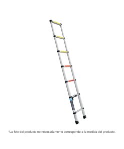 Escalera Truper Profesional Telescópica 13 Peldaños Tipo II - Tecnología de Extensión Ajustable para Trabajos Verticales que Combina Alcance y Portabilidad (Clave 101904)