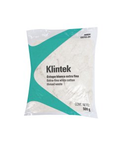 Bolsa de 1/2 kg de Estopa Color Blanca, Alta Absorción para Uso en Limpieza, Clave 58006, KLINTEK