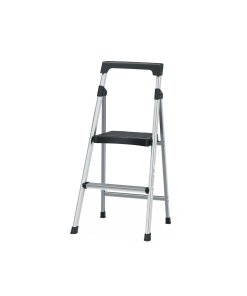 Escalera Truper Premium Tubular Plegable 2 Peldaños - Tecnología de Aluminio Ligero para Uso Doméstico que Facilita el Almacenamiento en Espacios Reducidos (Clave 16763)