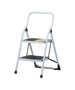 Escalera Tubular Plegable, 2 Peldaños, Alta Estabilidad para Trabajos Domésticos, Pretul Clave 24118