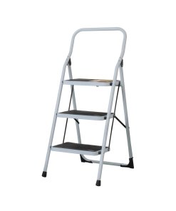 Escalera Tubular Plegable, 3 Peldaños, Resistencia Mejorada para Proyectos Pesados, Pretul Clave 24120