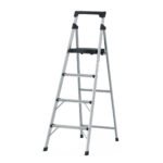 Escalerilla tubular plegable, 4 peldaños, aluminio, TRUPER