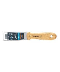 Espátula Flexible Truper 1" - Tecnología de Acero Templado con Mango de Madera para Aplicaciones Finas que Garantiza Acabados Perfectos (Clave 14447)