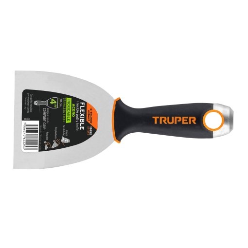 Espátula Flexible 4' Acero Inox, Mango Comfort Grip, diseñada para una mayor comodidad en trabajos largos, clave 15852 - Expert