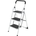 Escalera plegables tipo taburete de acero con 3 peldaños Surtek ETT3