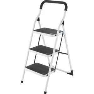 Escalera plegables tipo taburete de acero con 3 peldaños Surtek ETT3
