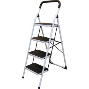 Escalera plegables tipo taburete de acero con 4 peldaños Surtek ETT4