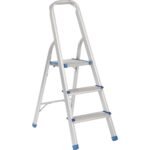 Escalera plegables tipo taburete de aluminio con 3 peldaños Surtek ETTA3