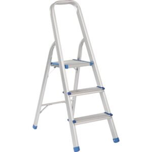 Escalera plegables tipo taburete de aluminio con 3 peldaños Surtek ETTA3