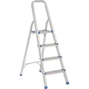 Escalera plegables tipo taburete de aluminio con 4 peldaños Surtek ETTA4
