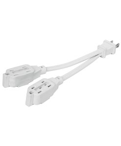 Mini Extensión Volteck Dual 10cm Blanca - Solución Práctica para Conexiones Cercanas que Optimiza el Espacio de Trabajo (Clave 46353)