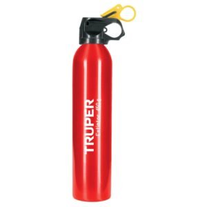 Extintor Truper Portátil Desechable 450 g - Tecnología de Polvo Tipo ABC para Vehículos y Pequeñas Oficinas que Proporciona Mayor Capacidad de Extinción (Clave 101174)