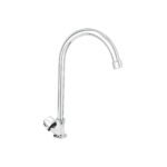 Llave individual fregadero, cuello curvo, hexagonal, BASIC