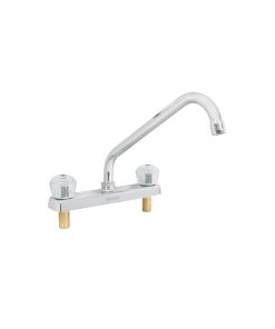 Mezcladora 8' Fregadero Cromo, Cuello Largo, Manerales Acrílico, Diseño Básico para Estilo y Comodidad, Marca Foset, Clave 49240