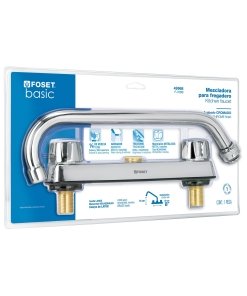 Mezcladora 8' para Fregadero, ABS, Cuello Largo, Hexagonal, Blister, durabilidad garantizada para fregaderos, clave 49968 - BASIC