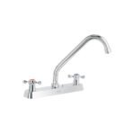 Mezcladora 8' fregadero cromo, cuello largo, cruceta, BASIC