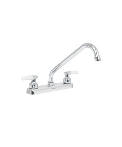 Mezcladora 8' Fregadero Cromo, Cuello Largo, Manerales Cono, Diseño Básico para Uso Diario, Marca Foset, Clave 49221