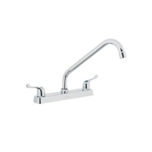 Mezcladora 8' fregadero cromo, cuello largo, palanca, BASIC